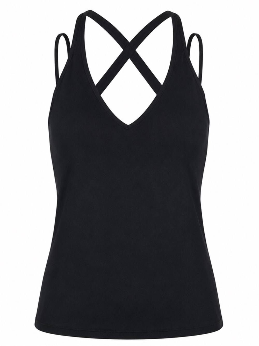 Maeve Black Cross Back Tank Top Women’s Medium Anthropologie Stretch Minimalist